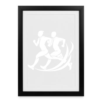 Jogger Sketch - Framed poster (27 × 37 cm) - black - Front