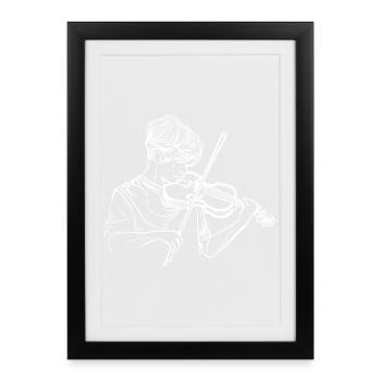 Croquis Geiger Boy - Affiche encadrée (27 × 37 cm) - noir - Devant