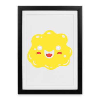 Cute and Colorful Biscuit Sponge Design - Framed poster (27 × 37 cm) - black - Front