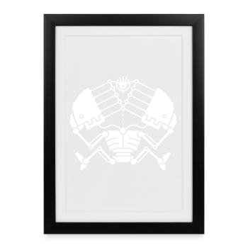 3rd Eye Robotics - version blanche - Affiche encadrée (27 × 37 cm) - noir - Devant