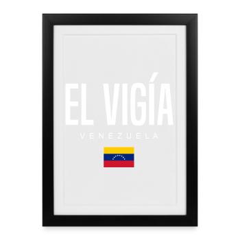 El Vigia Venezuela - Gerahmtes Poster (27 × 37 cm) - Schwarz - Vorne