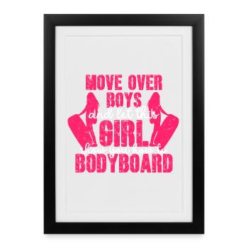 Bodyboarder Bodyboarder - Affiche encadrée (27 × 37 cm) - noir - Devant