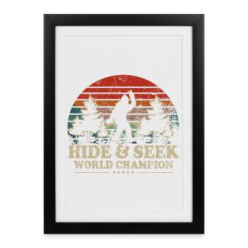 Hide & Seek World Champion Bigfoot - Framed poster (27 × 37 cm) - black - Front
