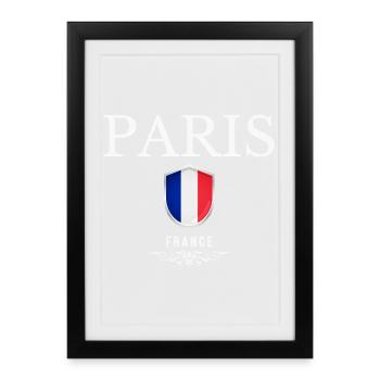 I love Paris, Paris France - Framed poster (27 × 37 cm) - black - Front