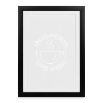 Maternelle Enseignant Café Maternelle - Affiche encadrée (27 × 37 cm) - noir - Devant