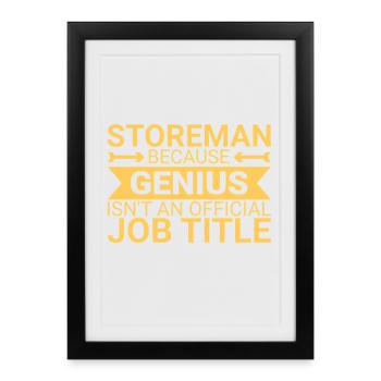 Storeman Genius - Framed poster (27 × 37 cm) - black - Front
