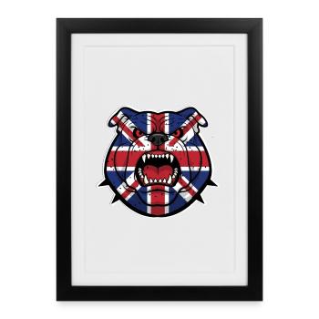 British Bulldog - Framed poster (27 × 37 cm) - black - Front