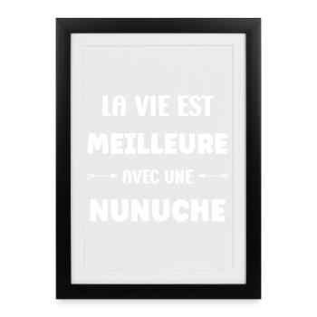 Das Leben ist besser mit einem ungezogenen - Gerahmtes Poster (27 × 37 cm) - Schwarz - Vorne