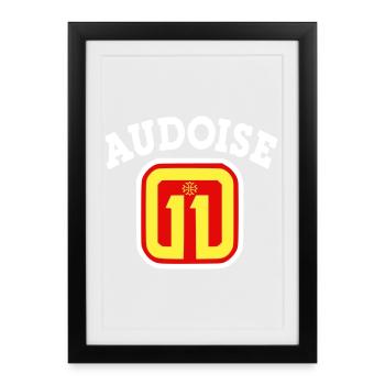 Logo Audoise 11 - Affiche encadrée (27 × 37 cm) - noir - Devant