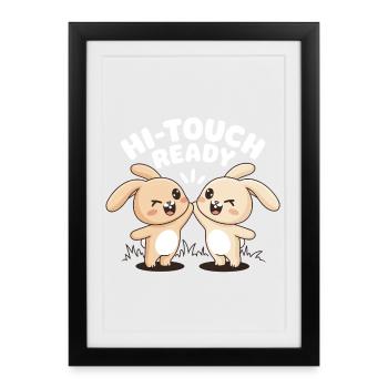 K-Pop Hi-Touch Funny Korea Maknae - Framed poster (27 × 37 cm) - black - Front