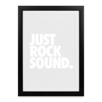 Juste du son rock - Affiche encadrée (27 × 37 cm) - noir - Devant