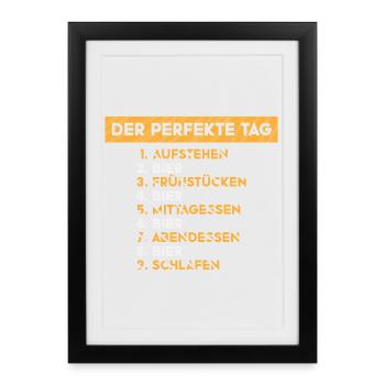 Amateurs de bière Dicton de bière Buveurs de bière Alcool - Affiche encadrée (27 × 37 cm) - noir - Devant