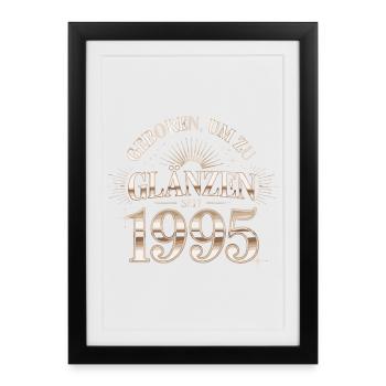 Né pour briller 1995 - Affiche encadrée (27 × 37 cm) - noir - Devant