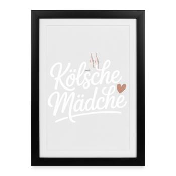 Cologne Girls Carnival Cologne Cologne Cologne Girls - Framed poster (27 × 37 cm) - black - Front