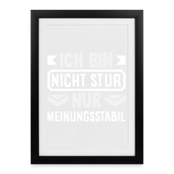 Not stubborn, just stable in opinion - Framed poster (27 × 37 cm) - black - Front