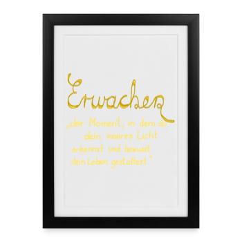 Awakening - when your inner light becomes visible - Framed poster (27 × 37 cm) - black - Front