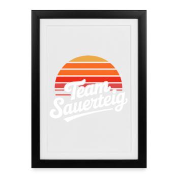 Team Sauerteig Sonnenuntergang - Gerahmtes Poster (27 × 37 cm) - Schwarz - Vorne