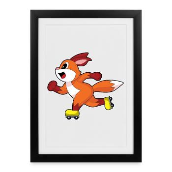 Fuchs Inline skating Inline skates Sport - Framed poster (27 × 37 cm) - black - Front