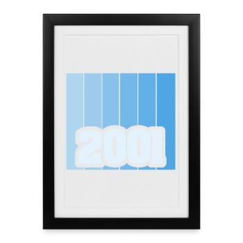 2001 - Framed poster (27 × 37 cm) - black - Front