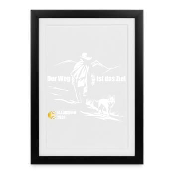 Buen Camino 2026 | The Camino de Santiago The journey is the goal - Framed poster (27 × 37 cm) - black - Front