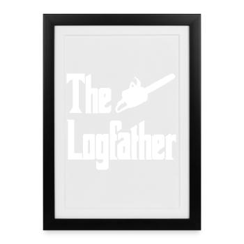Lumberjack Icon Parody - Framed poster (27 × 37 cm) - black - Front