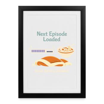 Introverti d’anime Weeb canapé - Affiche encadrée (27 × 37 cm) - noir - Devant