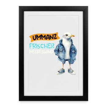 UMMANZ FRESH SEA WIND Ummanz Funny - Framed poster (27 × 37 cm) - black - Front