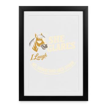Horse Mood Humor Experienced Horse Owner - Framed poster (27 × 37 cm) - black - Front