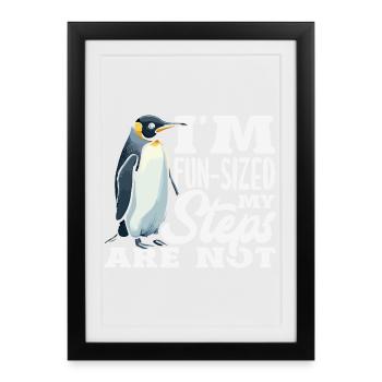 Attends-moi, j’ai de petites jambes - Affiche encadrée (27 × 37 cm) - noir - Devant