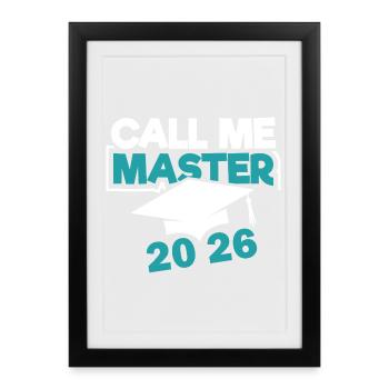 Master 2026 Graduation Graduation - Framed poster (27 × 37 cm) - black - Front