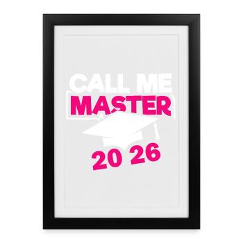 Master 2026 Graduation Graduation - Framed poster (27 × 37 cm) - black - Front