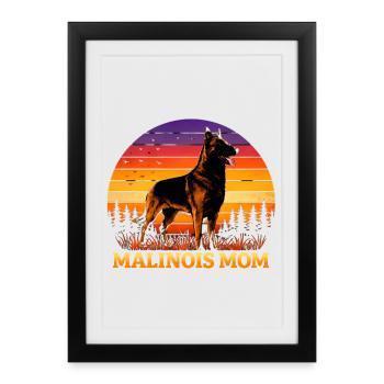 Malinois mom - Framed poster (27 × 37 cm) - black - Front