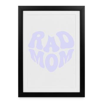 Rad Mother - Petit Cœur (Couleur personnalisée) - Affiche encadrée (27 × 37 cm) - noir - Devant