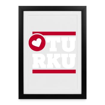 I Love Turku City Pride - Framed poster (27 × 37 cm) - black - Front
