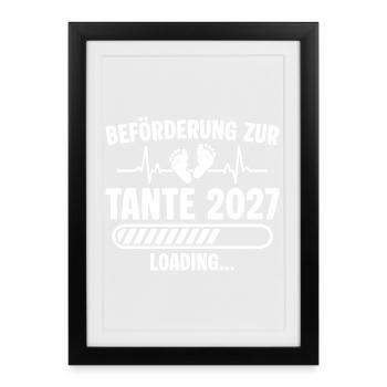 Annonce de la tante enceinte enceinte 2027 - Affiche encadrée (27 × 37 cm) - noir - Devant