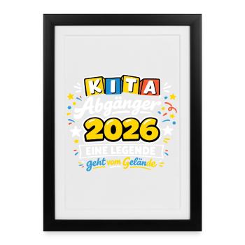 Kita Graduate 2026 : Legend quitte le site - Affiche encadrée (27 × 37 cm) - noir - Devant