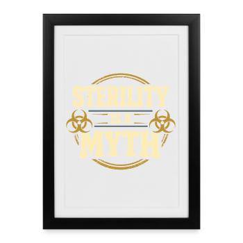 microbiology - Framed poster (27 × 37 cm) - black - Front