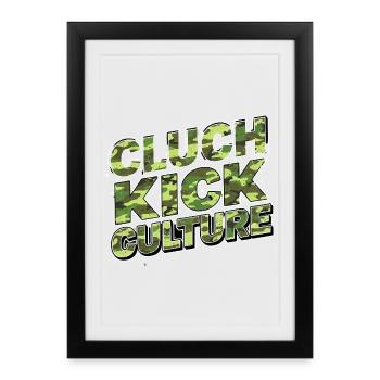 Conception du camouflage Culture du Clutch Kick - Affiche encadrée (27 × 37 cm) - noir - Devant