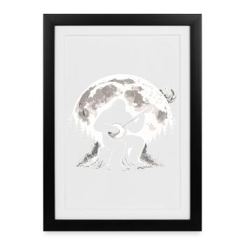 Bigfoot Banjo Moon - Affiche encadrée (27 × 37 cm) - noir - Devant