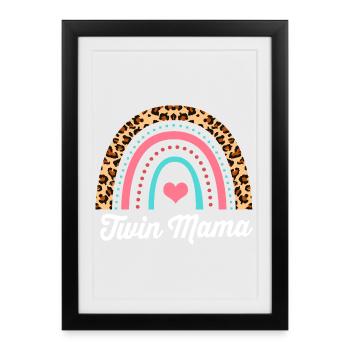 Twins Mom Twin Mom Mom Gift - Framed poster (27 × 37 cm) - black - Front