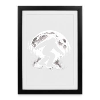 Bigfoot Skateboard - Framed poster (27 × 37 cm) - black - Front