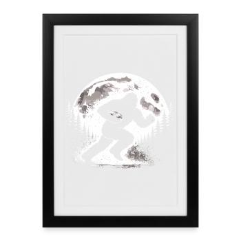 Bigfoot Rugby - Affiche encadrée (27 × 37 cm) - noir - Devant