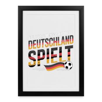 Germany Matchday Soccer Fan Soccer - Framed poster (27 × 37 cm) - black - Front