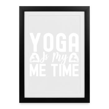 Amateurs de Pilates Le yoga est mon temps pour moi Pilates - Affiche encadrée (27 × 37 cm) - noir - Devant