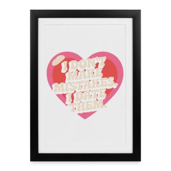 I Don't Make Mistakes I Date Them Ex Boyfriend Dating - Framed poster (27 × 37 cm) - black - Front