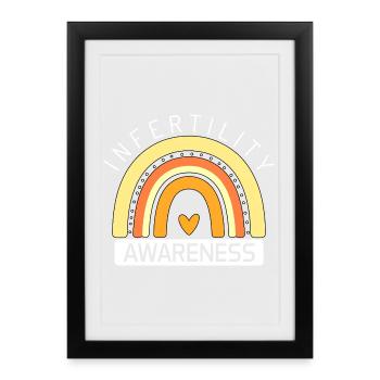 Infertility Awareness Month IVF Month Orange - Framed poster (27 × 37 cm) - black - Front