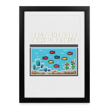 Diction du joueur d’aquarium - Affiche encadrée (27 × 37 cm) - noir - Devant