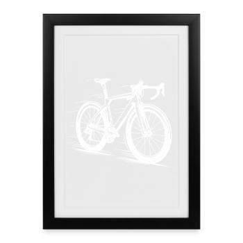 Aero Racer – Speed Line Road Rennrad Bike - Framed poster (27 × 37 cm) - black - Front