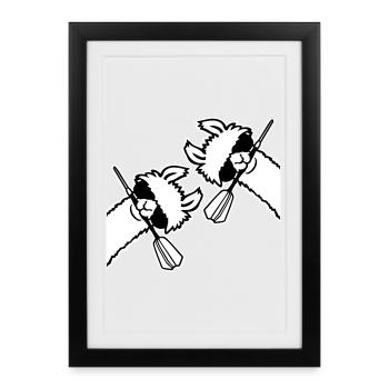 Équipe de lunettes de soleil Two Llamas Cool Dart Maul - Affiche encadrée (27 × 37 cm) - noir - Devant