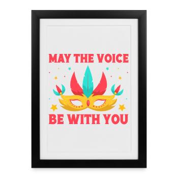 Théâtre musical Le cadeau théâtral The Voice Be With You - Affiche encadrée (27 × 37 cm) - noir - Devant